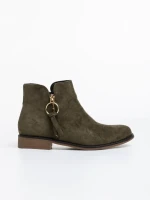 Botine dama verzi din material textil Sharyl