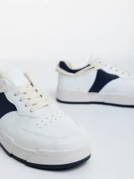 Pantofi sport barbati albi cu navy din piele ecologica Verdell