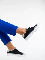 Pantofi sport dama negri din piele ecologica Giorgina