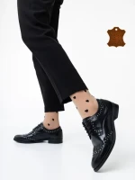Pantofi casual dama negri din piele naturala Adiel