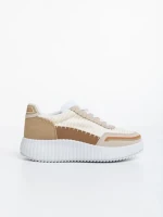 Pantofi sport dama bej din material textil Jenessa