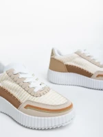 Pantofi sport dama bej din material textil Jenessa
