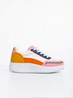 Pantofi sport dama portocalii din material textil Jenessa