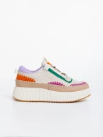 Pantofi sport dama bej din material textil Josalyn