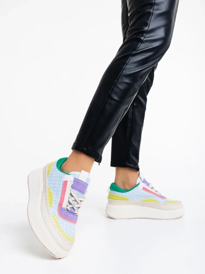 Pantofi sport dama albastri din material textil Josalyn