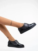 Pantofi casual dama negri din piele naturala Enriqua
