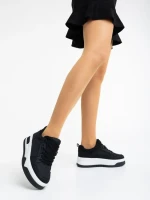 Pantofi sport dama negri cu piele ecologica Kalli