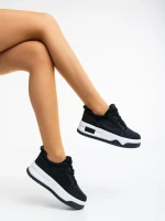 Pantofi sport dama negri cu piele ecologica Kalli