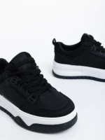 Pantofi sport dama negri cu piele ecologica Kalli