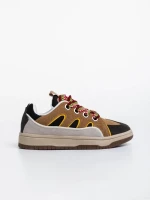 Pantofi sport dama khaki din piele ecologica Ardala