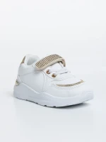 Pantofi sport copii albi din piele ecologica Dericka