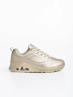 Pantofi sport dama aurii din piele ecologica Arline