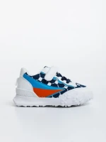 Pantofi sport copii albi cu albastru din material textil Codie