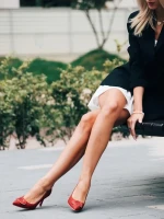 Pantofi dama grena cu toc din material textil Tacey
