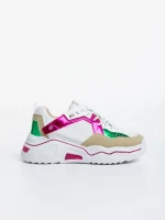 Pantofi sport dama fucsia din piele ecologica Kamea