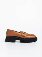 Mocasini dama camel din piele ecologica Milde