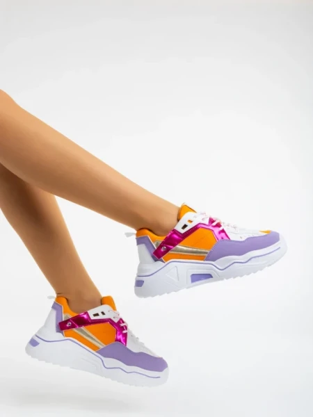 Pantofi sport dama mov din piele ecologica Kamea
