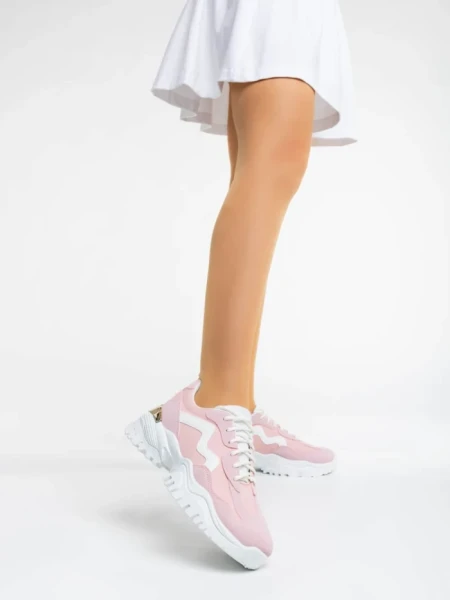 Pantofi sport dama roz din material textil Nimue