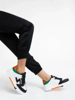 Pantofi sport dama negri din piele ecologica Ralanda