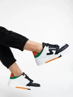 Pantofi sport dama negri din piele ecologica Ralanda