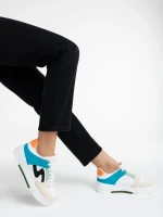 Pantofi sport dama bej din piele ecologica Ralanda