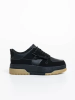 Pantofi sport dama negri din piele ecologica Rheia