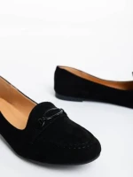 Mocasini dama negri din material textil Ritanya