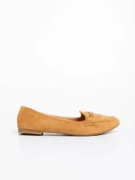 Mocasini dama camel din material textil Ritanya