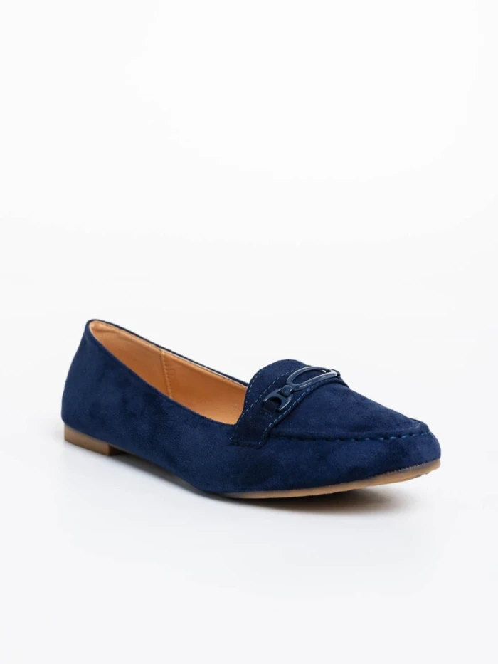 Mocasini dama albastri din material textil Ritanya