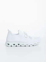Pantofi sport dama albi din material textil Romeesa