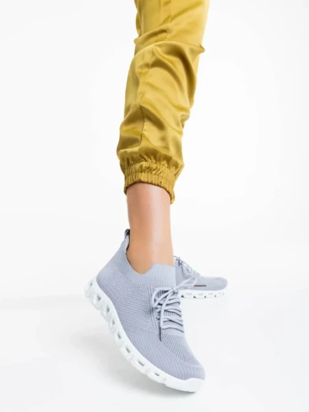Pantofi sport dama gri din material textil Romeesa