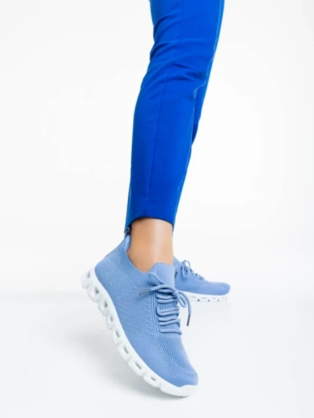 Pantofi sport dama albastri din material textil Romeesa