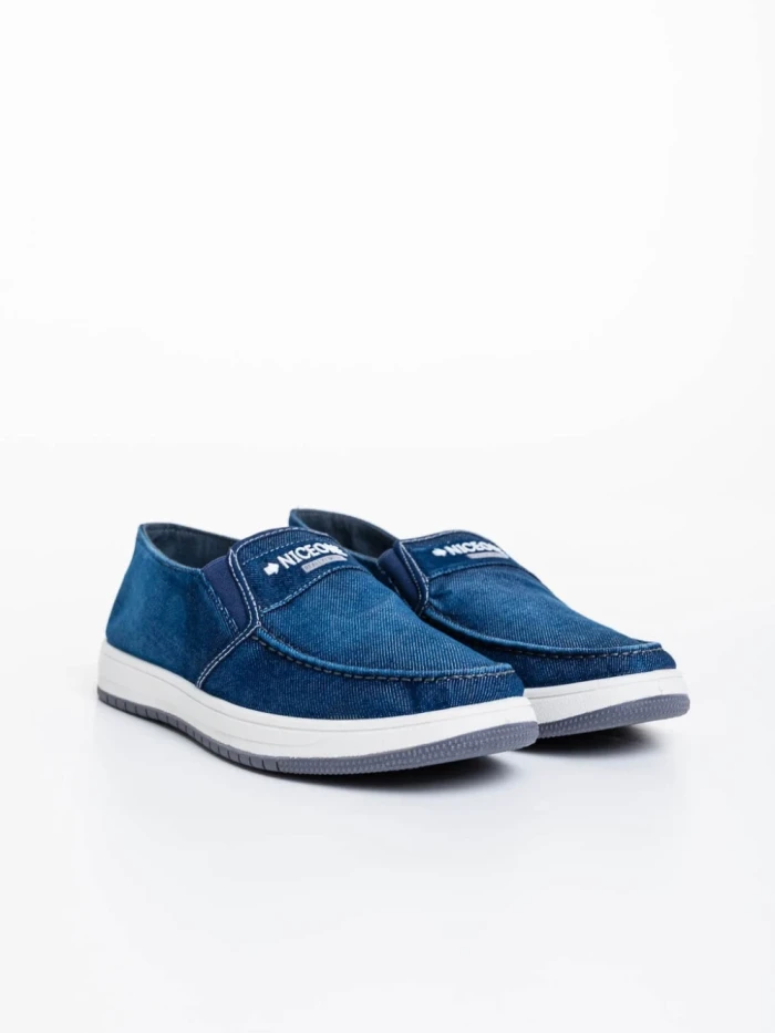 Espadrile barbati albastri din material textil Marcos