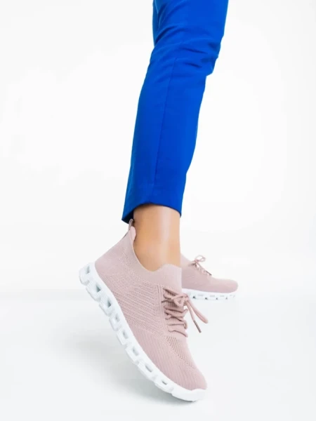 Pantofi sport dama roz din material textil Romeesa