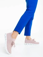 Pantofi sport dama roz din material textil Romeesa
