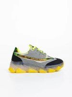 Pantofi sport dama gri din piele ecologica Amalia