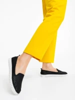 Espadrile dama negre din piele ecologica Luisa
