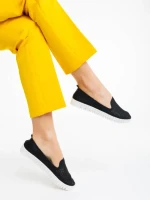 Espadrile dama negre din piele ecologica Luisa