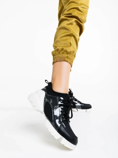 Pantofi sport dama negri material textil Sonia