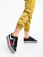 Pantofi sport dama negri din piele ecologica Gratiela