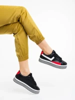 Pantofi sport dama negri din piele ecologica Gratiela