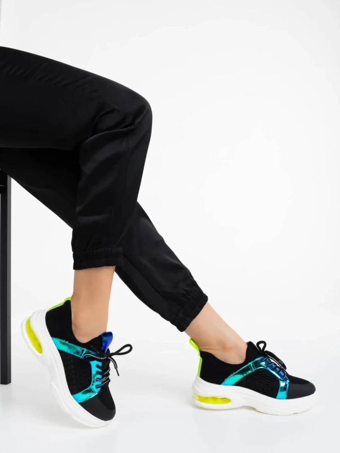 Pantofi sport dama negri din material textil Doina