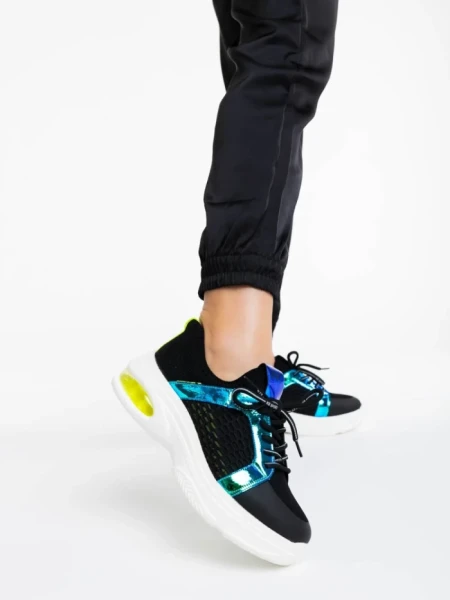 Pantofi sport dama negri din material textil Doina