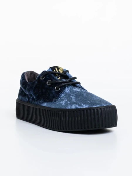 Tenisi copii albastri din material textil Leonard