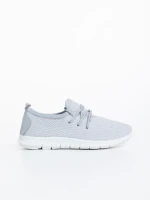 Pantofi sport copii argintii din material textil Winda