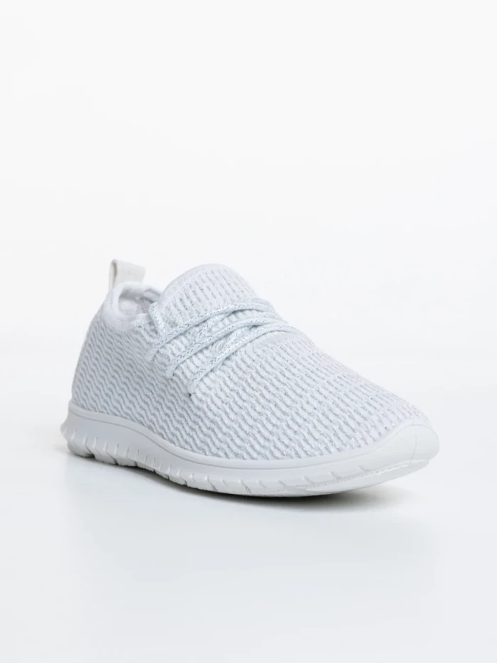 Pantofi sport copii albi din material textil Winda