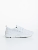 Pantofi sport copii albi din material textil Winda