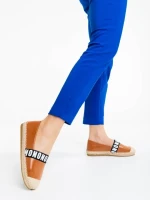 Espadrile dama camel din piele ecologica Rodica