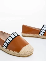 Espadrile dama camel din piele ecologica Rodica