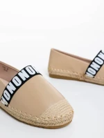 Espadrile dama bej din piele ecologica Rodica
